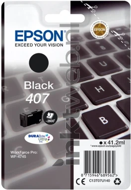 Epson 407 inktcartridge zwart
