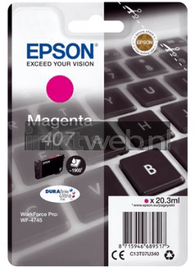 Epson 407 inktcartridge magenta