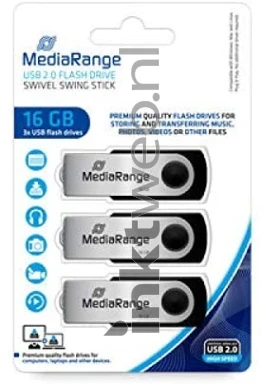 MediaRange USB flash drive 16GB 3-pack