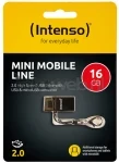 Intenso INTENSO MINI MOBILE LINE USB DRIVE 16GB zwart Front box