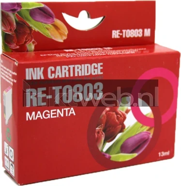 Huismerk Epson T0803 magenta