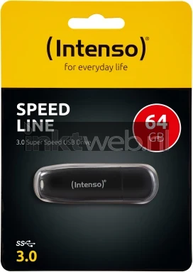 Intenso Speed Line USB flash drive 64GB zwart Front box