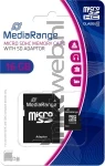 MediaRange microSDHC geheugenkaart 16GB met adapter  (Origineel)