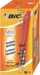 BIC Balpen Clic M10 50 stuks rood Combined box and product