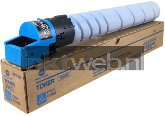Konica Minolta TN-626 cyaan Combined box and product