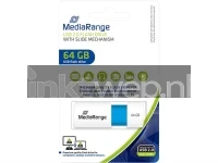 MediaRange USB flash drive 64GB color edition licht blauw Front box