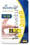 MediaRange USB nano flash drive, paper-clip stick 16GB Front box