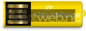 MediaRange USB nano flash drive, paper-clip stick 16GB Product only