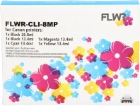 FLWR Canon CLI-8 Multipack zwart en kleur (Compatible XXL)
