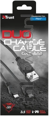 Trust GXT222 Duo charge cable