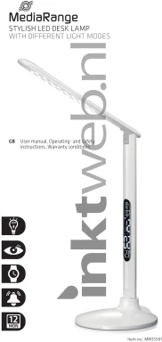 MediaRange LED Bureaulamp met LCD display Stylish Product only