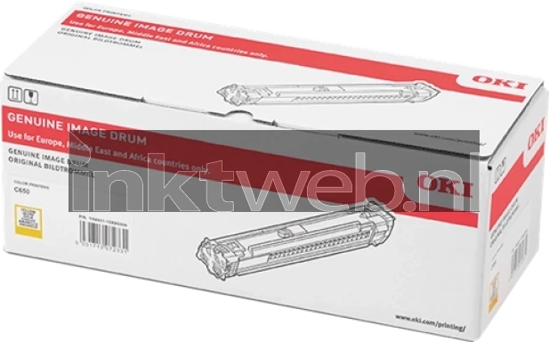 Oki C650 geel Front box