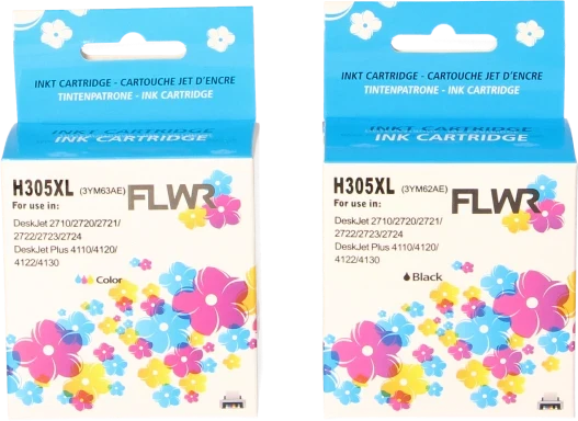 FLWR HP 305XL 2-pack zwart en kleur