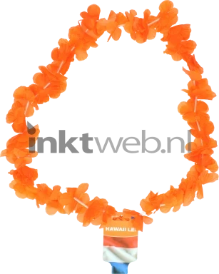 Merkloos Hawaii slinger ketting oranje