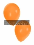 Merkloos ballonnen 100 st. oranje Product only