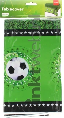 Merkloos Tafelkleed voetbal 130x180cm groen