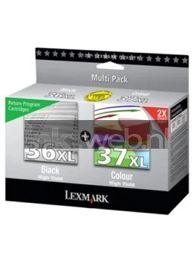 Lexmark 36XL en 37XL (Opruiming 2 x 1-pack losse outlet) zwart en kleur