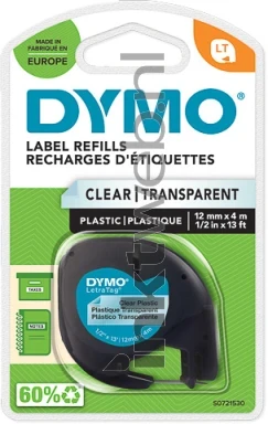 Dymo S0721530 zwart op transparant breedte 12 mm