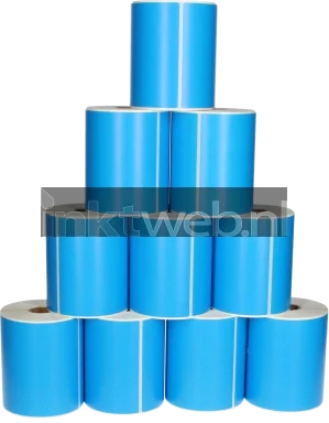 FLWR Zebra 10-pack verzendetiketten 102 mm x 150 mm  blauw