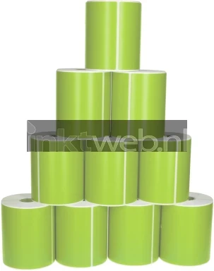 FLWR Zebra 10-pack verzendetiketten 102 mm x 150 mm  groen