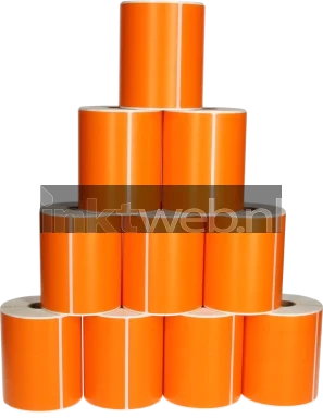 FLWR Zebra 10-pack verzendetiketten 102 mm x 150 mm  oranje
