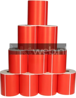 FLWR Zebra 10-pack verzendetiketten 102 mm x 150 mm  rood