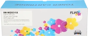 FLWR HP 415X cyaan (Compatible XXL)