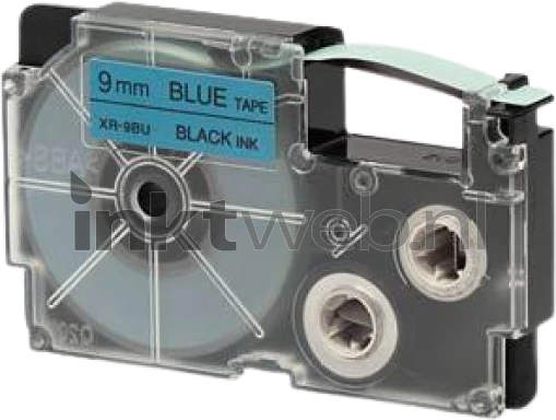 Huismerk Casio XR-9BU zwart op rood breedte 9 mm Product only