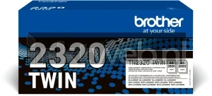 Brother TN-2320 twinpack zwart Front box