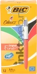 BIC balpen 4 kleuren medium 0.8 mm 12-pack oranje Front box