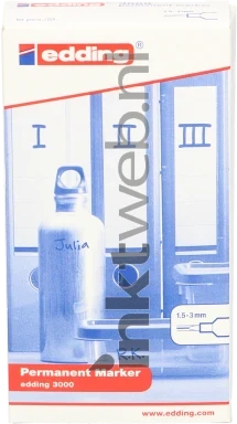 Edding 3000 Permanentmarker rond 1.5-3mm 10-Pack zwart