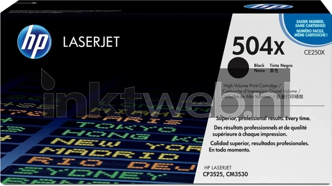 HP 504X toner zwart Front box