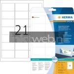 Herma 5074 Verwijderbare Papieretiket 63,5 x 38,1mm wit (Origineel)
