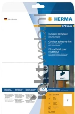 Herma 9353 Verwijderbare Papieretiket 210 x 148mm wit