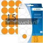 Herma 2274 Permanente papieretiket 32mm rond oranje (Origineel)