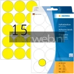 Herma 2271 Permanente papieretiket 32mm rond geel (Origineel)