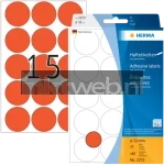 Herma 2272 Permanente papieretiket 32mm rond rood (Origineel)
