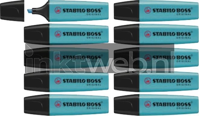 Stabilo Markeerstift Boss pastel blauw 10-pack