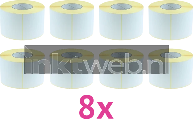 Huismerk Zebra verzendlabels 8-pack 102 mm x 152 mm  wit