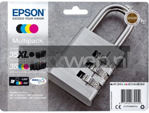 Epson 35XL / 35 Multipack zwart en kleur