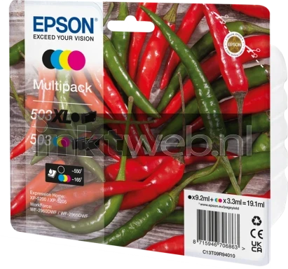 Epson 503XL / 503 Multipack zwart en kleur