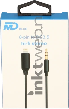 MD Blue Stereo audiokabel 8-pin-3.5mm