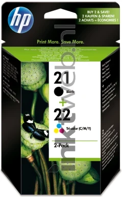 HP 21 en 22 (Opruiming 2 x 1-pack los) zwart en kleur