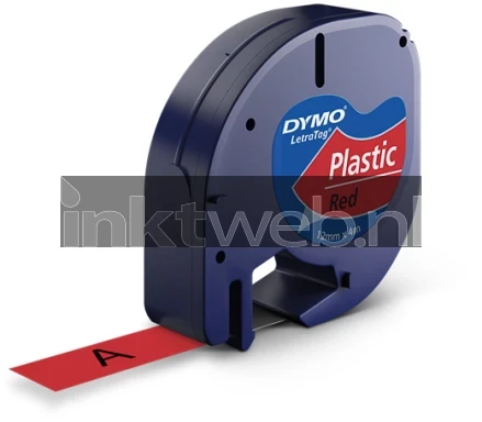 Dymo S0721630 zwart op rood breedte 12 mm