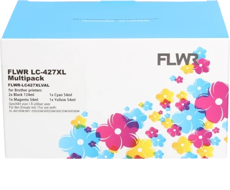 FLWR Brother LC-427XL Multipack zwart en kleur