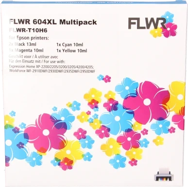 FLWR Epson 604XL Multipack zwart en kleur Front box