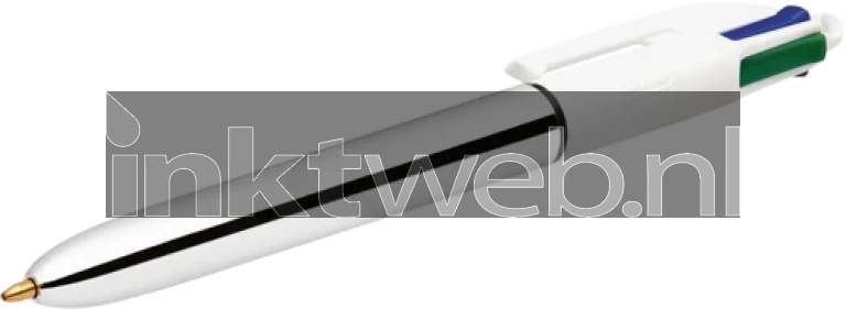 BIC balpen 4 kleuren medium 1 mm zilver