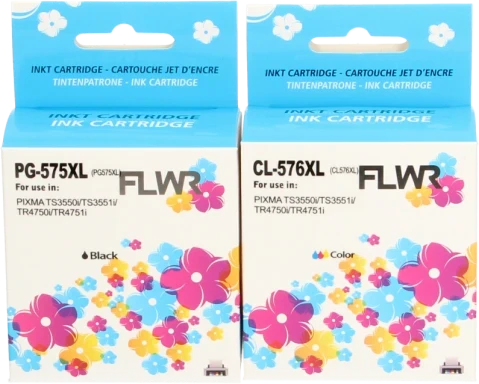 FLWR Canon PG-575XL/CL-576XL Multipack zwart en kleur