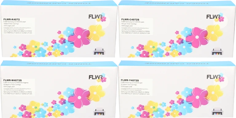 FLWR Samsung CLT-4072S Multipack zwart en kleur