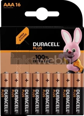 Duracell Alkaline Micro AAA LR03 1.5V Plus (16-Pack) Front box